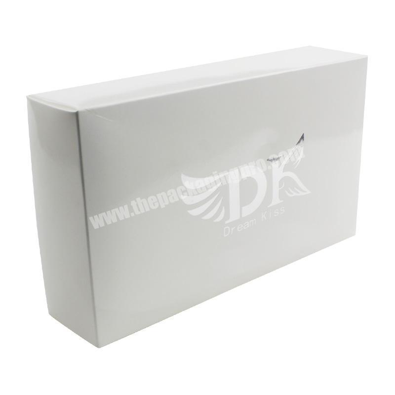 customized logo with silver hot stamping simple high quality lid and base box