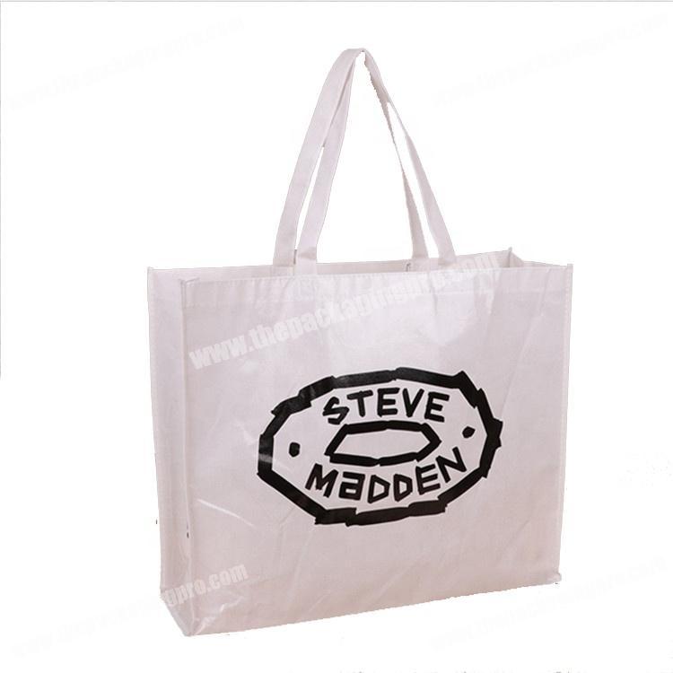 Customized low price laminated pp non woven bag for shopping with logo print