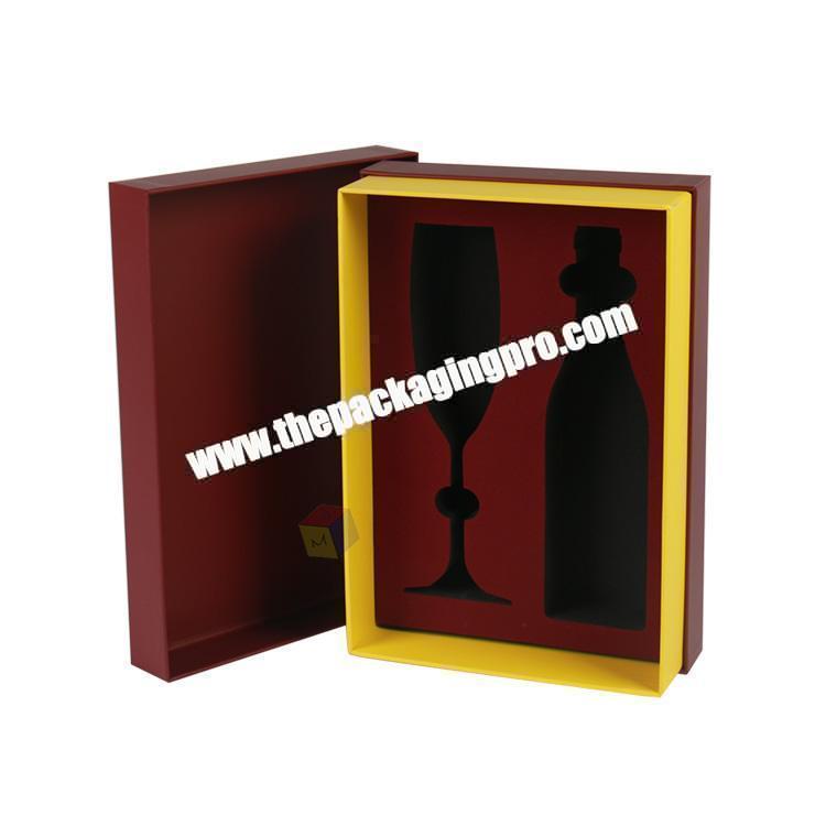 customized luxe cardboard wine set gift box packaging