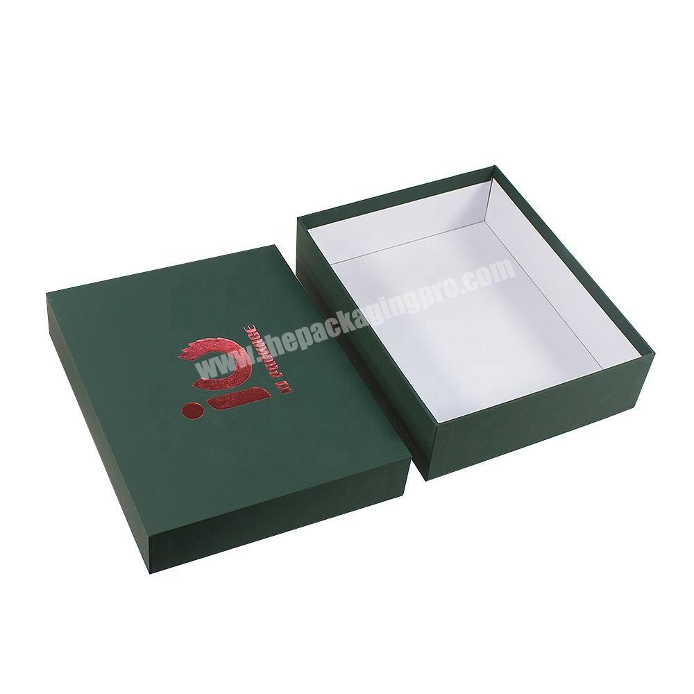 Customized luxury black mate t shirt hardpaper packaging box design templates