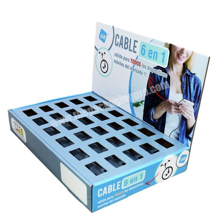 Customized luxury cardboard counter display box skin care display template tray box printed LOGO