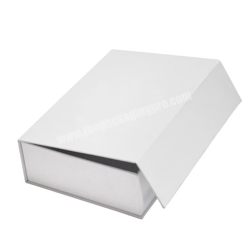 Customized Luxury Design Rigid Cardboard Paper Gift Packaging Matte white Large Foldable Magnetic Shoe Box