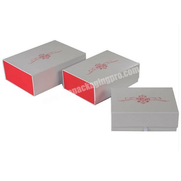 Customized Luxury New Creation Of Folding Gift Paper Box With Ribbon Pull