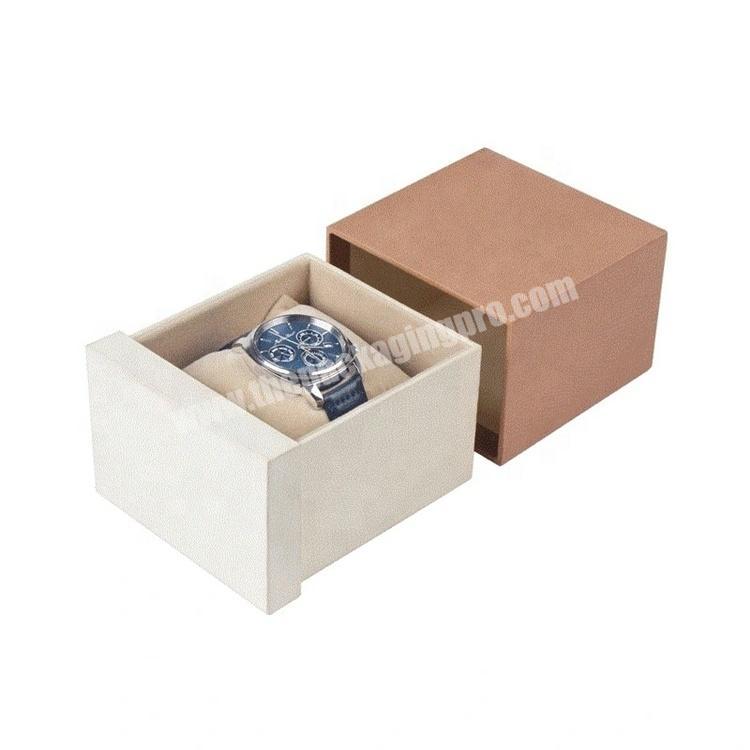 Customized Luxury Paper Velvet Gift Watch Storage Box Packing Box
