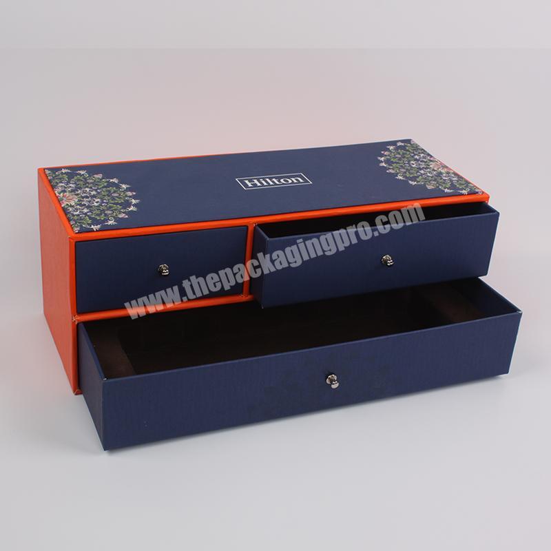 Customized Luxury Rectangle Cardboard Jewellery Gift Box Drawer Box