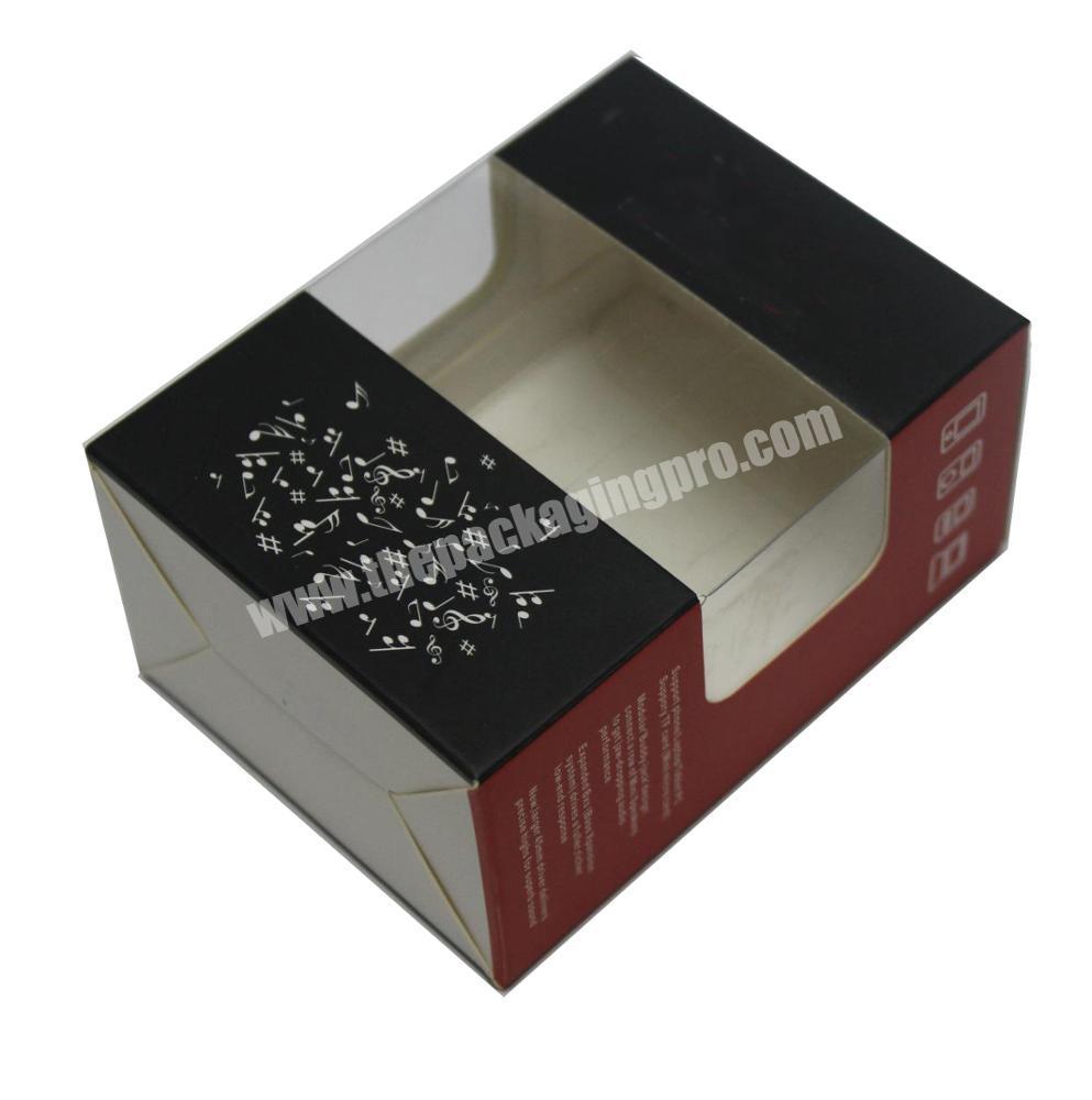 customized luxury rigid perfume box packaging with PVC window
