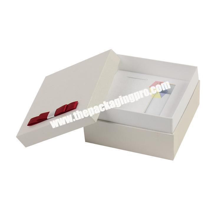 customized luxury white elegant paper boxes for watches packaging