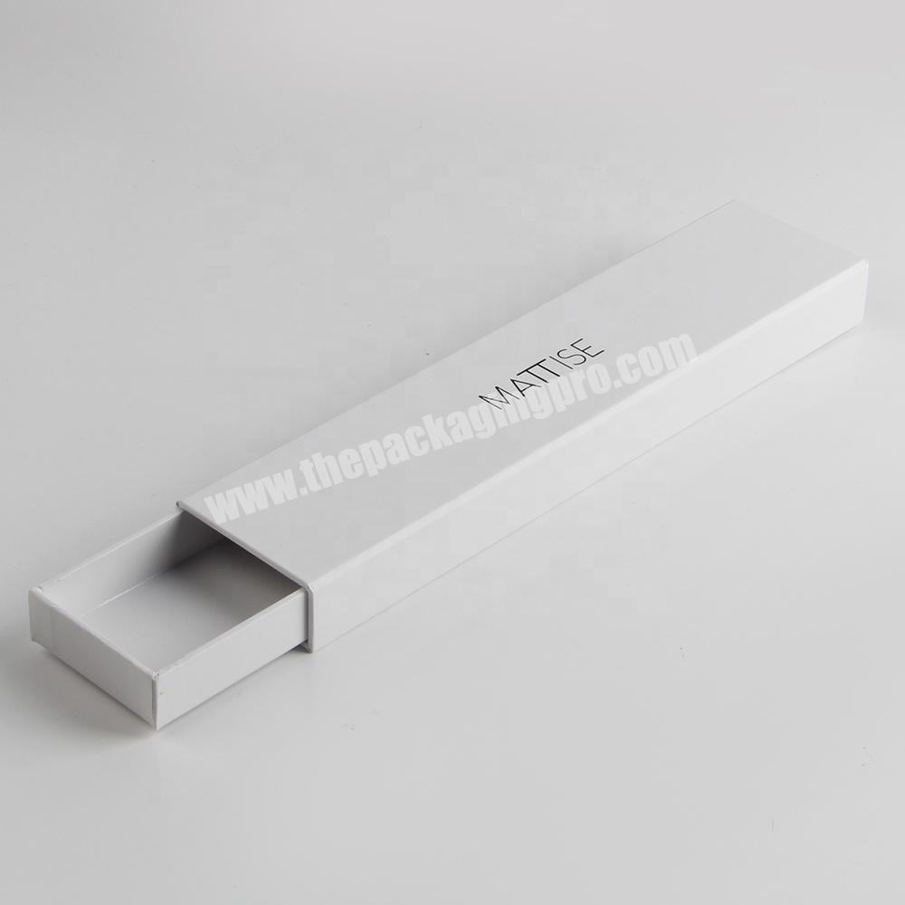 customized luxury white slide out paper packaging jewellery box