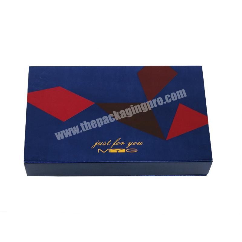 Customized magnetic magnet folding black paper cardboard lipstick packaging box for gift box