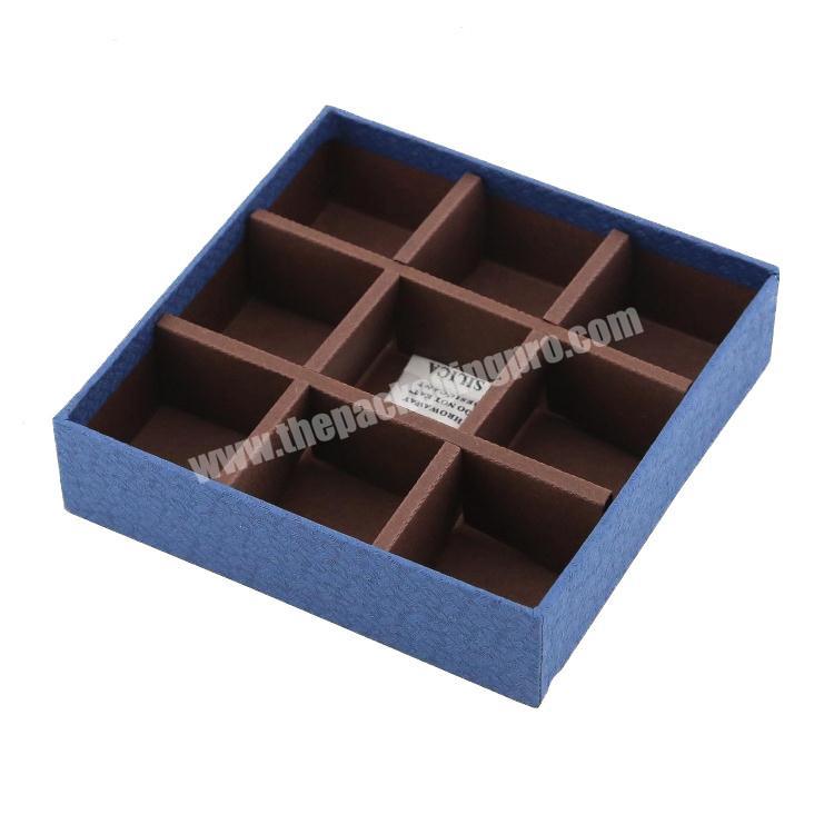 Customized manufacturer foldable chocolate box empty gift truffle packaging high quality