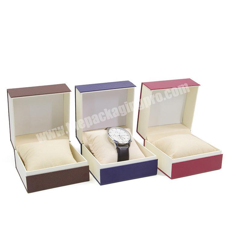 Customized men's and women's luxury  square  watch packaging gift box with pillow