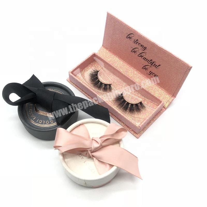 Customized Packing Lash Lipgloss Pink Color Makeup Gift Box With Logo Printing