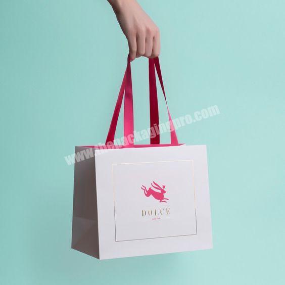 Customized Personalized Gold Foil Logo  Soap Christmas Shopping Pants Paper Bag For Women