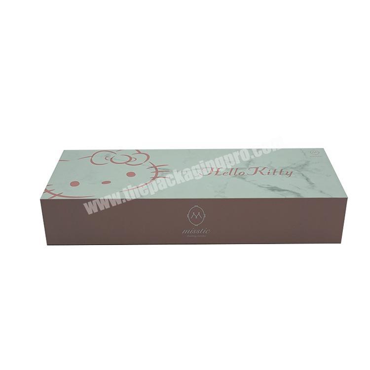 Customized pink magnetic cardboard personalized hair extension packaging box