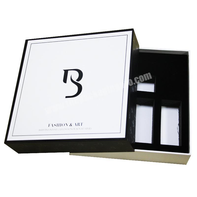 Customized print cosmetic packaging white cardboard gift paper box