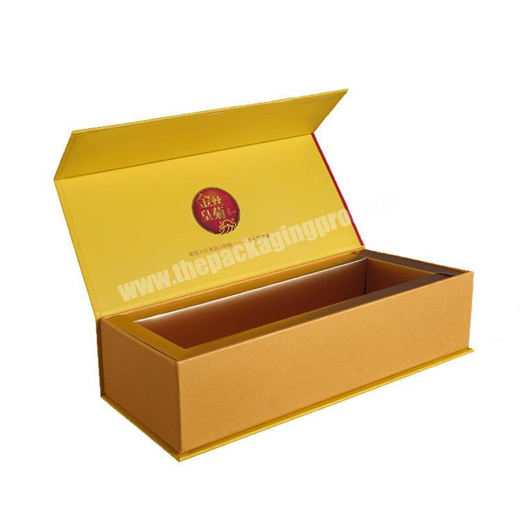 Customized print logo magnetic gold paper gift folding box in Guangzhou
