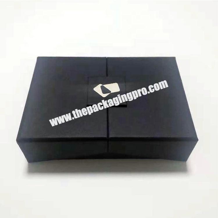 Customized Printed Black Cardboard Paper Packaging Magnetic Gift Card Box