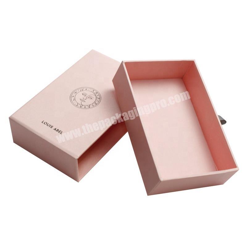 Customized Printed Cardboard Gift Box Sliding Open With Ribbon Puller