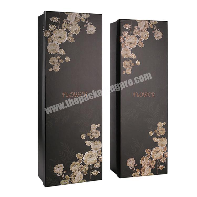 Customized Printed Logo Cardboard Paper Lid and Bottom  Packaging Flower Gift Box
