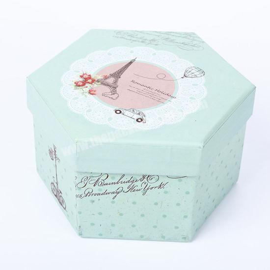 Customized Printing Large Hexagon Shape Sweet Candy Gift Packaging Box
