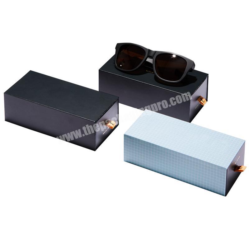 Customized printing packaging luxury watch slide drawer box and sunglass gift box