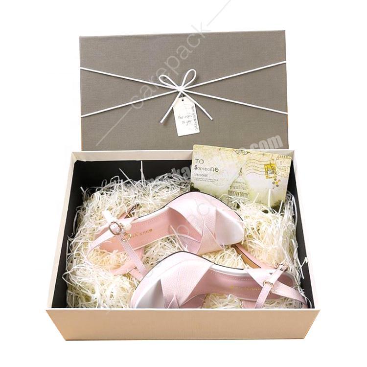 Customized Printing Paperboard Shoes Packaging Storage Box Gift Box Decorative Packing for Apparel High Heels Gift Box