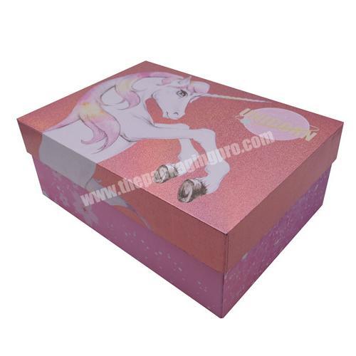 Customized Printing Paperboard Shoes Packaging Storage Box Gift Box Decorative Packing for Apparel High Heels Mailing Gift Box