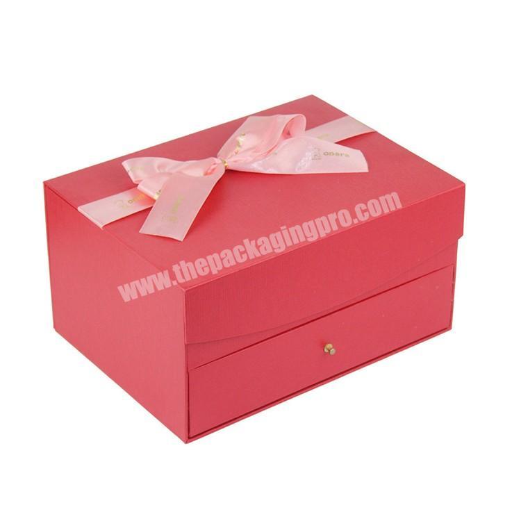Customized Professional Folding Magnetic Box With Drawer For Jewelry