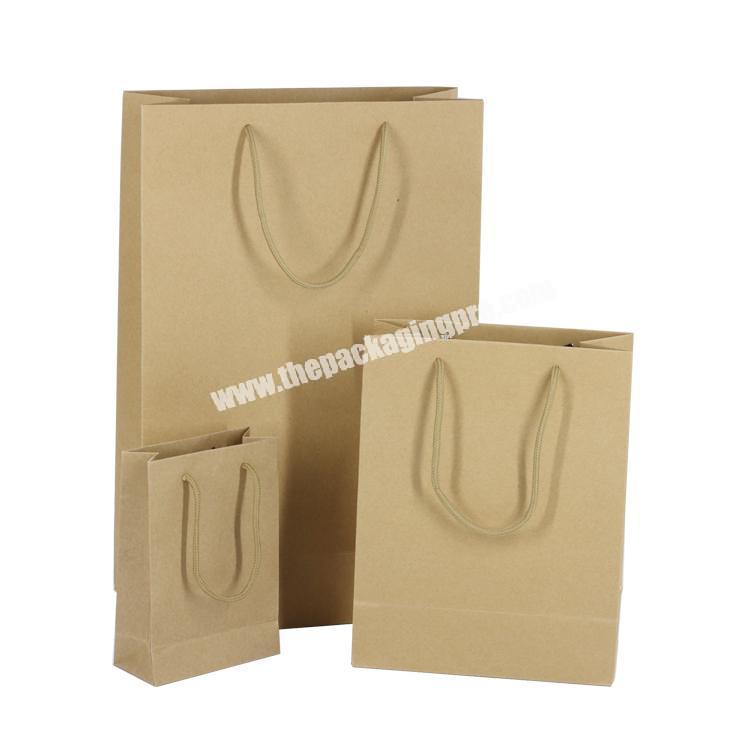 Customized promotional  kraft gift bag  custom paper bag for wholesale
