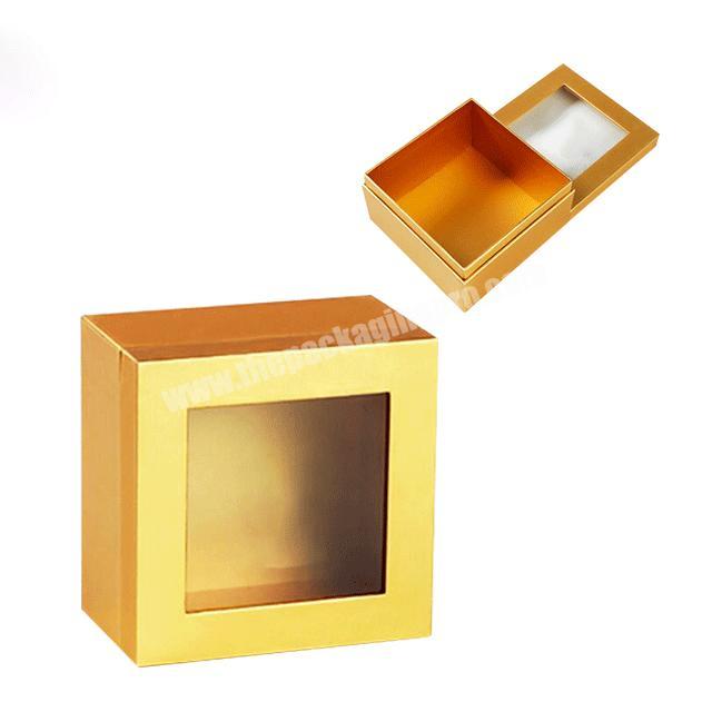 Customized Recyclable Gold Paper Box Soap Packaging Boxes With Window