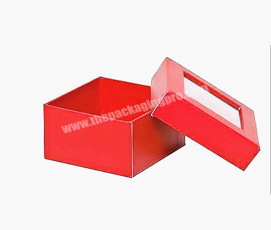 customized recycled cardboard art paper pvc window gift paper flower box