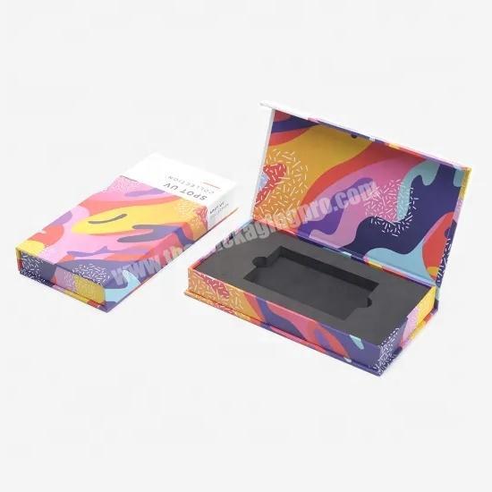 customized Recycled Paper Paperboard Custom Marble Luxury Holographic Packaging Gift boxes with EVA insert