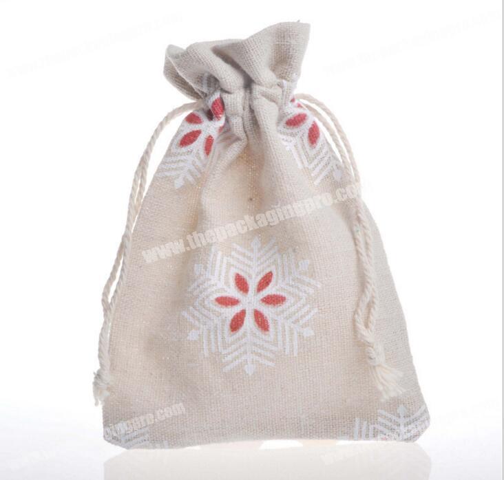 customized recycled wholesale cotton fabric drawstring bag