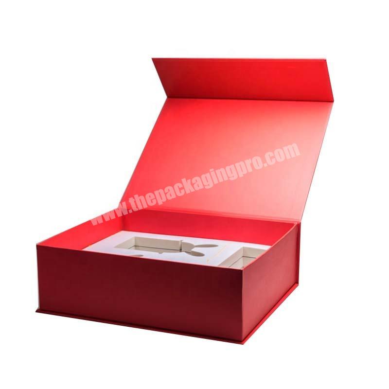 Customized Red Small Paper Cardboard Electronics Projects Products Storage Box Packaging Boxes With Foam Insert