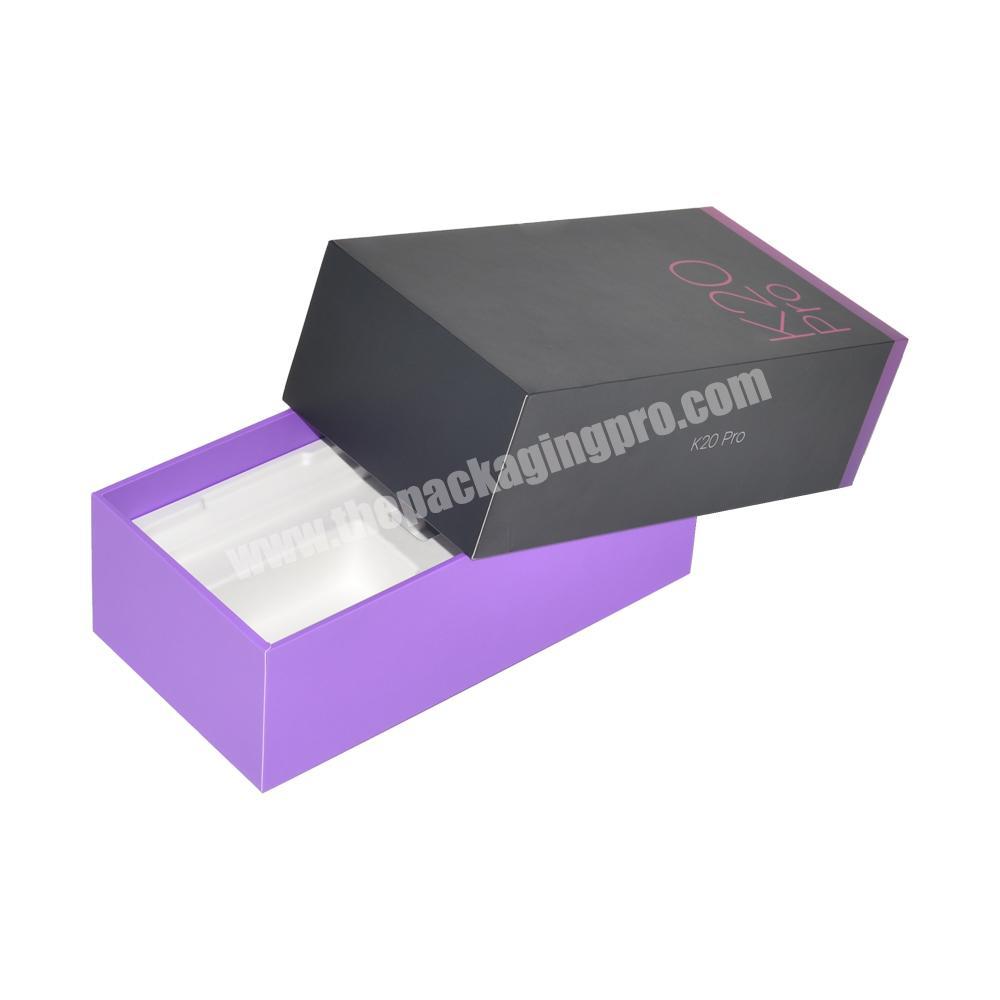 Customized Rigid  Lid And Base Gift Boxes With Blister Tray Insert For Cell Phone Packaging
