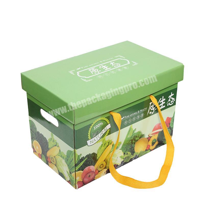 Customized Sign Printed Paper Food Packaging Box Eco-friendly Fruit and Vegetable Packaging Box