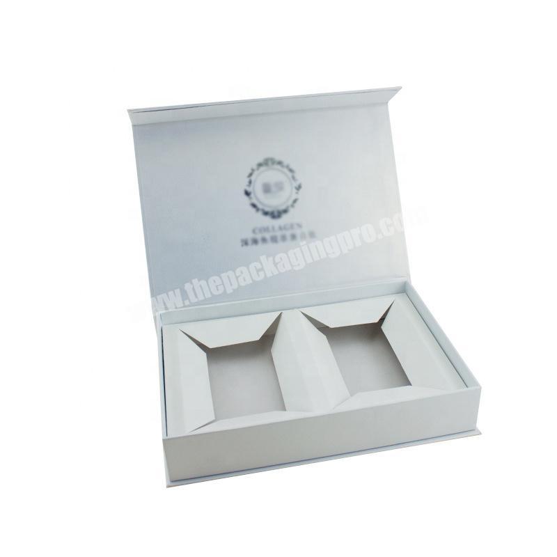 Customized Size Private Logo Hard Cardboard Skincare Cosmetics Product Paper Packaging Box With Tray Insert