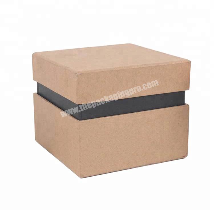 Customized small kraft paper cardboard box with lid