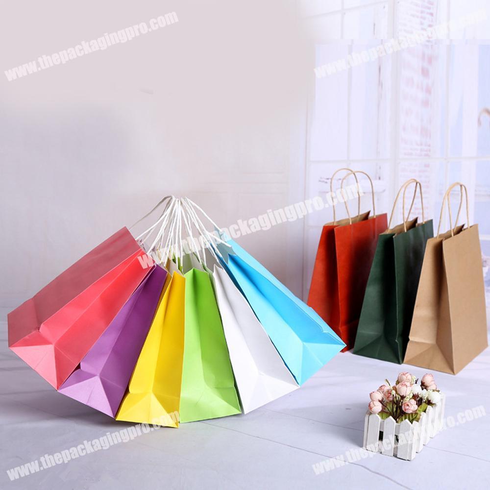 customized top quality shopping embossing kraft paper bag with handle