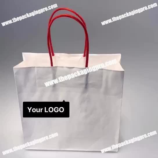 Customized top quality white  kraft paper  bags with your Logo design available