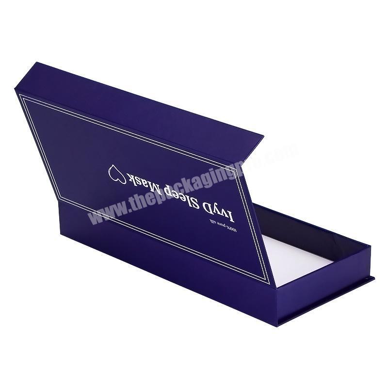 customized unique blue cosmetic gift packaging magnetic eyelash box