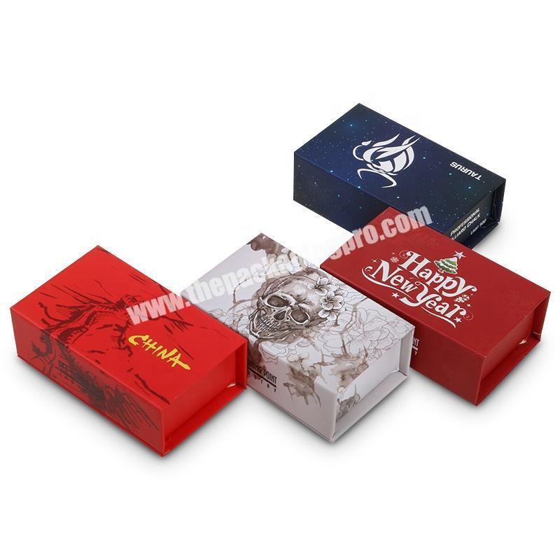 customized waterproof full color folding magnetic billiard chalk paper gift box