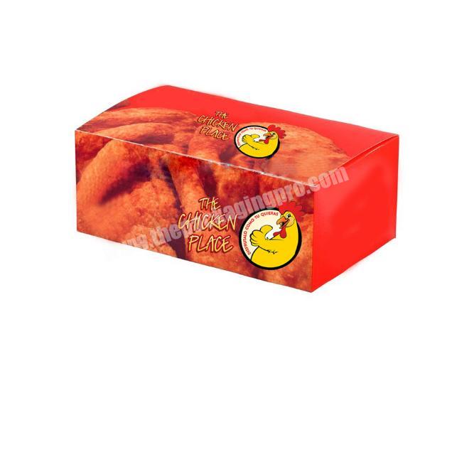 Customized wholesale disposable chicken box takeaway box bento chicken box custom logo
