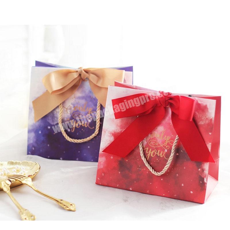 Customized Your Own Logo Luxury Valentine Day Paper Bags For Chocolate Box