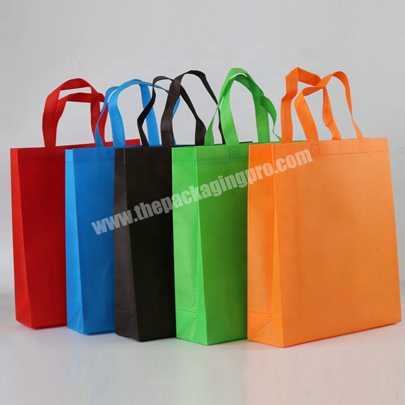 Customlor full color blank folding non-woven universal packaging handbag with logo