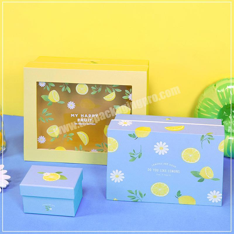 Custorn fancy transpareut window gift packaye box paper packaging box