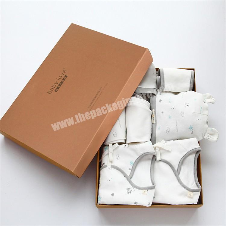 cute baby drawer clothes packaging box with ribbon handle custom logo