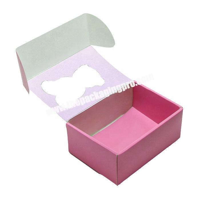 Cute cardboard paper packaging display box for children doll holding