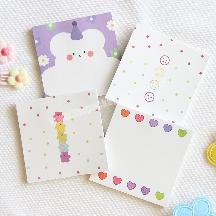 Cute cartoon message sticker notes wholesale for girls