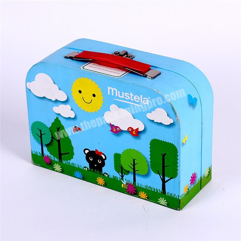 Cute design cardboard children mini paper suitcase